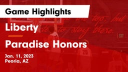 Liberty  vs Paradise Honors  Game Highlights - Jan. 11, 2023