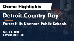 Detroit Country Day  vs Forest Hills Northern Public Schools Game Highlights - Jan. 21, 2023