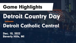 Detroit Country Day  vs Detroit Catholic Central  Game Highlights - Dec. 10, 2022
