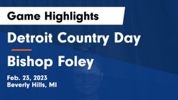 Detroit Country Day  vs Bishop Foley  Game Highlights - Feb. 23, 2023