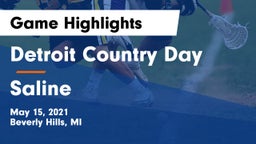Detroit Country Day  vs Saline  Game Highlights - May 15, 2021