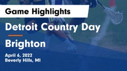 Detroit Country Day  vs Brighton  Game Highlights - April 6, 2022