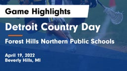 Detroit Country Day  vs Forest Hills Northern Public Schools Game Highlights - April 19, 2022