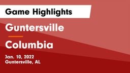 Guntersville  vs Columbia   Game Highlights - Jan. 10, 2022