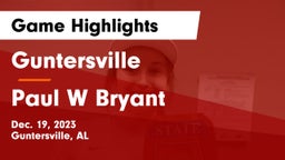Guntersville  vs Paul W Bryant  Game Highlights - Dec. 19, 2023