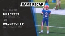 Recap: Hillcrest  vs. Waynesville  2016