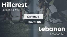 Matchup: Hillcrest High vs. Lebanon  2016
