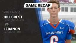 Recap: Hillcrest  vs. Lebanon  2016