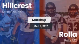 Matchup: Hillcrest High vs. Rolla  2017