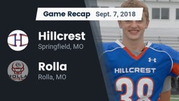 Recap: Hillcrest  vs. Rolla  2018
