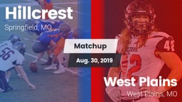 Matchup: Hillcrest High vs. West Plains  2019