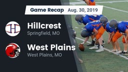 Recap: Hillcrest  vs. West Plains  2019