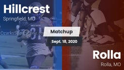 Matchup: Hillcrest High vs. Rolla  2020