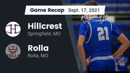 Recap: Hillcrest  vs. Rolla  2021