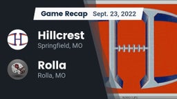 Recap: Hillcrest  vs. Rolla  2022
