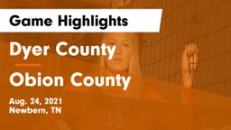 Dyer County  vs Obion County Game Highlights - Aug. 24, 2021