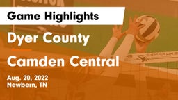 Dyer County  vs Camden Central  Game Highlights - Aug. 20, 2022