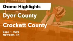 Dyer County  vs Crockett County  Game Highlights - Sept. 1, 2022