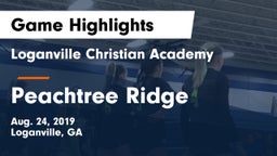 Loganville Christian Academy  vs Peachtree Ridge  Game Highlights - Aug. 24, 2019