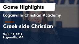 Loganville Christian Academy  vs Creek side Christian  Game Highlights - Sept. 14, 2019