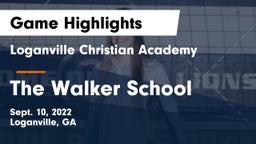 Loganville Christian Academy  vs The Walker School Game Highlights - Sept. 10, 2022