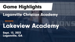 Loganville Christian Academy  vs Lakeview Academy  Game Highlights - Sept. 13, 2022