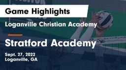 Loganville Christian Academy  vs Stratford Academy  Game Highlights - Sept. 27, 2022