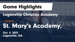 Loganville Christian Academy  vs St. Mary's Academy,  Game Highlights - Oct. 4, 2022