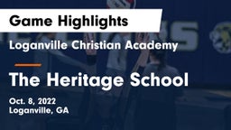 Loganville Christian Academy  vs The Heritage School Game Highlights - Oct. 8, 2022