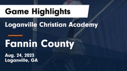 Loganville Christian Academy  vs Fannin County  Game Highlights - Aug. 24, 2023