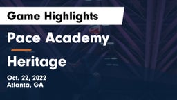 Pace Academy vs Heritage  Game Highlights - Oct. 22, 2022