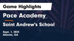 Pace Academy vs Saint Andrew's School Game Highlights - Sept. 1, 2023