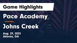 Pace Academy vs Johns Creek  Game Highlights - Aug. 29, 2023