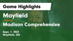 Mayfield  vs Madison Comprehensive  Game Highlights - Sept. 7, 2022