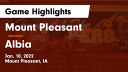 Mount Pleasant  vs Albia  Game Highlights - Jan. 10, 2022