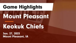 Mount Pleasant  vs Keokuk Chiefs Game Highlights - Jan. 27, 2023