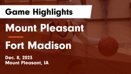 Mount Pleasant  vs Fort Madison  Game Highlights - Dec. 8, 2023