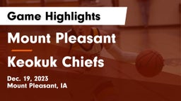 Mount Pleasant  vs Keokuk Chiefs Game Highlights - Dec. 19, 2023