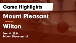 Mount Pleasant  vs Wilton  Game Highlights - Jan. 8, 2024