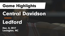 Central Davidson  vs Ledford  Game Highlights - Dec. 8, 2017