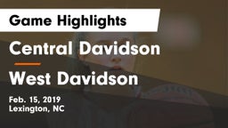 Central Davidson  vs West Davidson  Game Highlights - Feb. 15, 2019