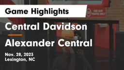 Central Davidson  vs Alexander Central  Game Highlights - Nov. 28, 2023