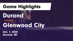 Durand  vs Glenwood City  Game Highlights - Oct. 1, 2020