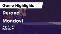 Durand  vs Mondovi  Game Highlights - Aug. 31, 2021