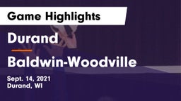 Durand  vs Baldwin-Woodville  Game Highlights - Sept. 14, 2021