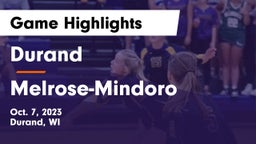 Durand  vs Melrose-Mindoro  Game Highlights - Oct. 7, 2023