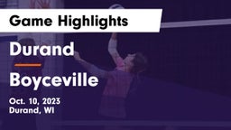 Durand  vs Boyceville  Game Highlights - Oct. 10, 2023