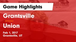 Grantsville  vs Union  Game Highlights - Feb 1, 2017