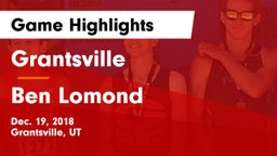 Grantsville  vs Ben Lomond  Game Highlights - Dec. 19, 2018