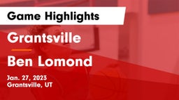 Grantsville  vs Ben Lomond  Game Highlights - Jan. 27, 2023